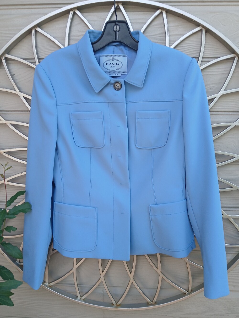 Prada Powder Blue Tailored Jacket